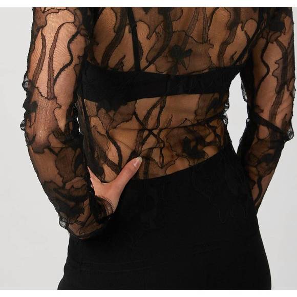 NEW BYVARGA petra lace top in black - Picture 2 of 3